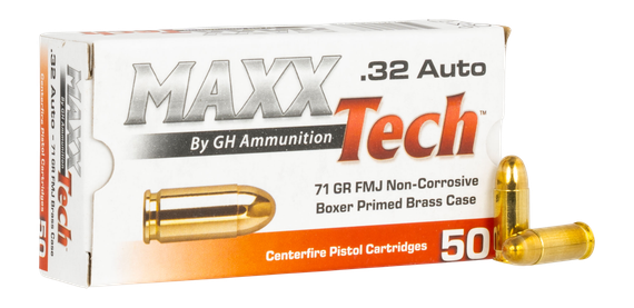 Tulammo PTGB32B, .32 ACP, 71 GR FMJ, 50 Rds 