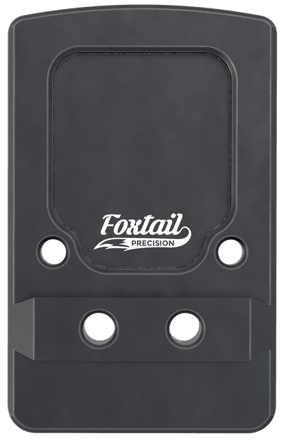 Foxtail Precision Red Dot Adapter Plate for Optics-Ready Pistol, Rear Sight Dovetail Mount for Non-MOS Glock, Black Anodized 