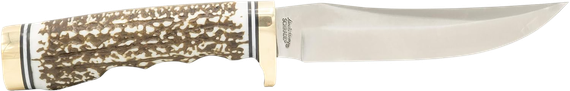 Battenfeld Next Gen Golden Spike Fixed Knife, 5.00" Satin Stainless Blade, Staglon Handle 