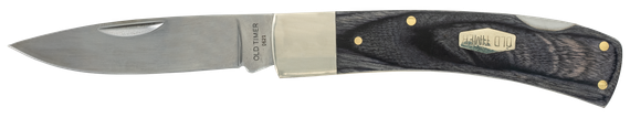 Old Timer Heritage Series Bruin 50th Anniversary, 2.80" Drop Point D2 Steel Blade, Black Wood Laminate Handle 