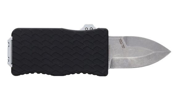 Schrade Uproar Mini, Automatic OTF Dagger, Satin D2 Blade, Black Textured Aluminum Handle 