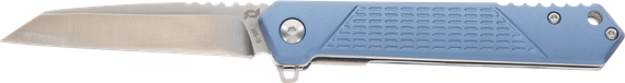 Schrade Inert, Wharncliffe AUS-10 Stainless Steel Blade, Blue Aluminum Handle, EDC Folding Knife 