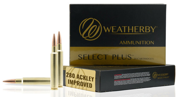 Weatherby Select Plus 280 Ackley Improved Ammunition, 150gr TGK, 20 Cartridges 