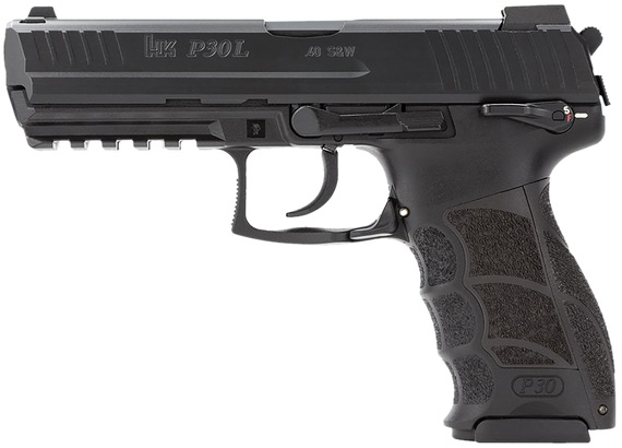 Heckler & Koch P30L, 40 S&W, 4.45" Barrel, 10+1 Rds, Black - 642230269170 