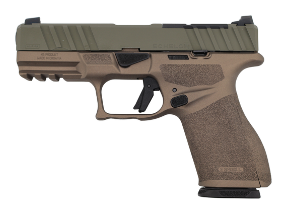 Springfield Echelon Alpha 4.0C Badlands, Badlands, 9MM, 4.00" Barrel, 15 Rds, Flat Dark Earth / OD Green 
