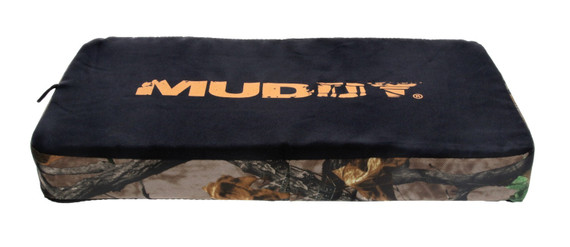 Muddy Standard Seat Cushion, Foam Padding, Weather-Resistant Cover, Black/Camo 