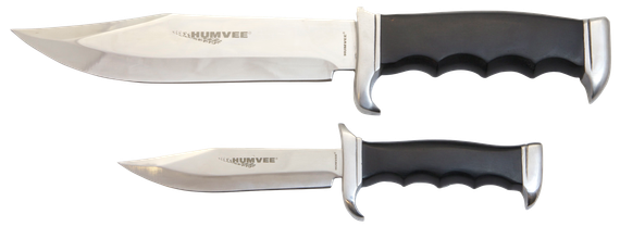 Humvee HMVBC02BK Bowie Knife Combo Set, Stainless Steel Blades, Black Pakawood Handles 