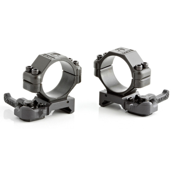 A.R.M.S. #22 Throw Lever Rings, 30mm Tube, Low Height, Black 