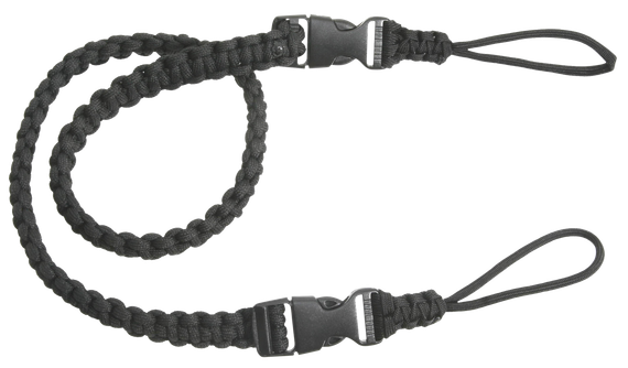 Outdoor Connection Bino-Strap, Black Paracord Binocular Strap, 32.50" Length 
