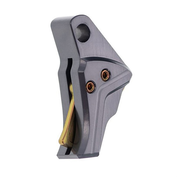 Tyrant CNC I.T.T.S. Adjustable Trigger for Glock 43/43X/48, Gray with Gold Screw 