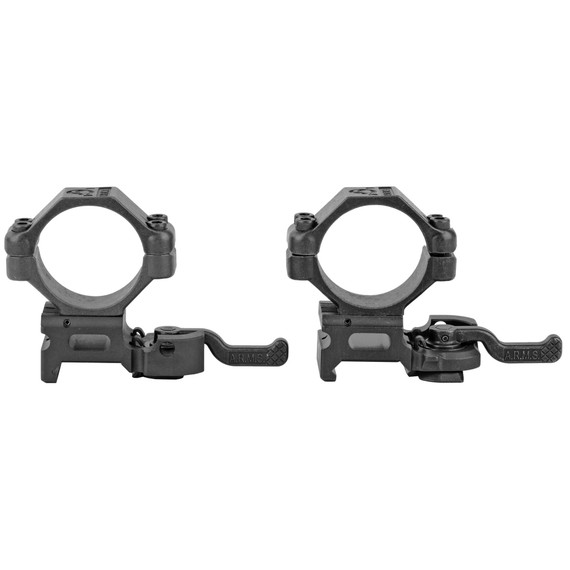 A.R.M.S. #22 Medium 30mm Rings, QD Throw Lever, Black 