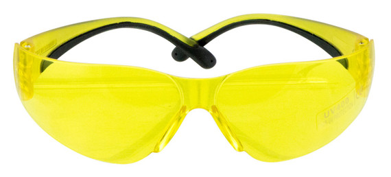 Walkers Small Shooting Glasses, Yellow Polycarbonate Wrap-Around Frame, Yellow Lens 