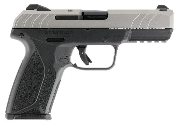 Ruger Security-9, Manual Safety, 9MM, 4.00" Barrel, 15 Rds, Silver Cerakote/Black 