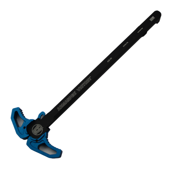 Armaspec Victory AR-10 Charging Handle, Ambidextrous, Blue 
