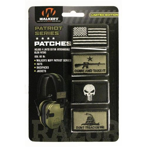 Walkers Patriot Patch Kit, 4 Velcro Patches, Multi-Color 