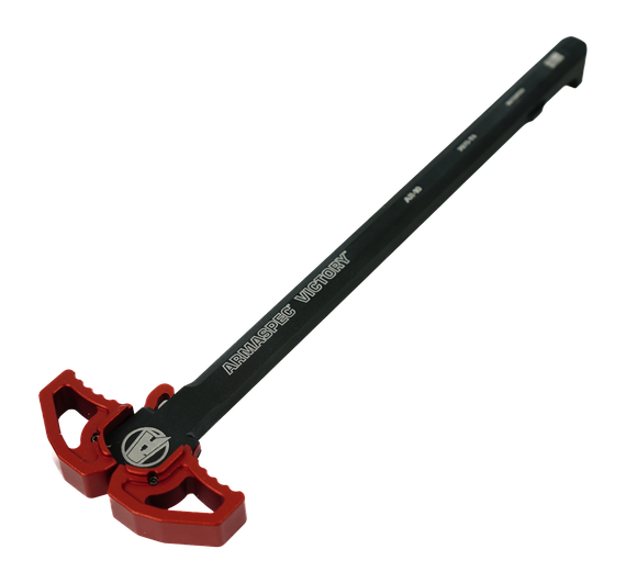 Armaspec Victory Charging Handle AR10, Red Finish 
