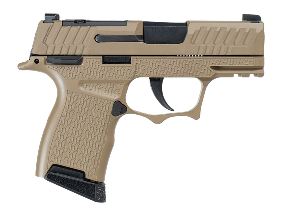 Shark Coast Tactical P365, Stainless Steel Frame, 9MM, 3.10" Barrel, 10 Rds, Flat Dark Earth Cerakote 