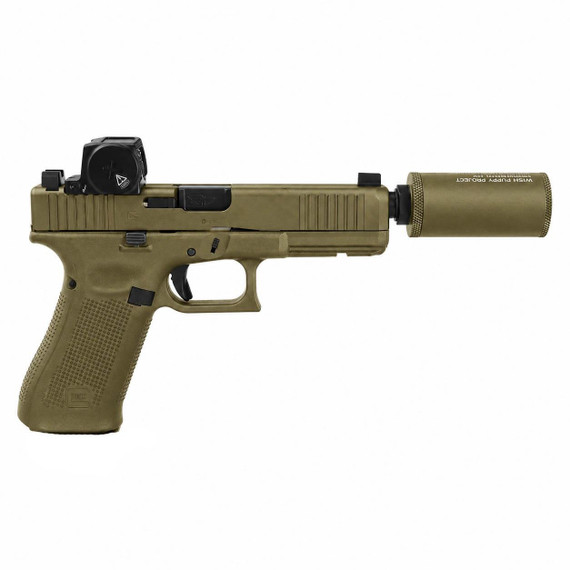 Glock G19 V Hush Puppy Kit, w/ Vortex Defender Enclosed, 9MM, 4.52" Threaded Barrel, 15 Rds, FDE 