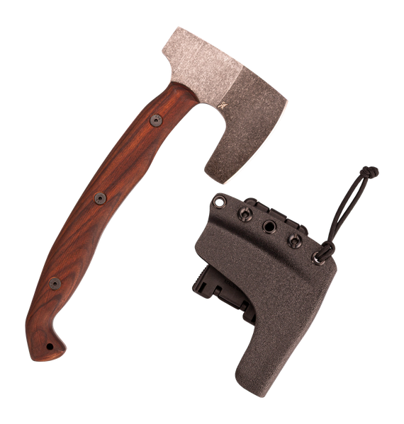 Stroup Knives Vikingwood Tomahawk, Wood Handle, Acid Etched Head 
