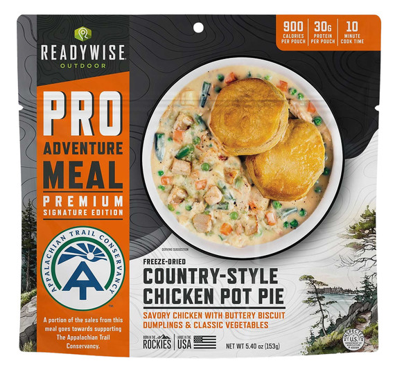 ReadyWise Pro Adventure Meal Country-Style Chicken Pot Pie, Freeze-Dried, 2 Servings, Case of 6 