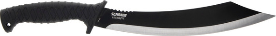Schrade Decimate Parang, 3Cr13 Stainless Steel Blade, Black Rubber Overmold Handle, Black 