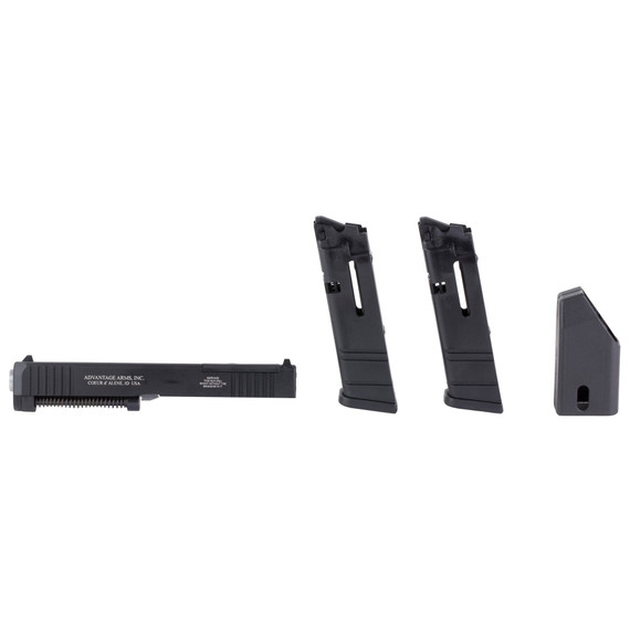 Advantage Arms Glock 17/22 Gen4 .22 LR Conversion Kit, .22 LR, (2) 10-Rd Magazines, Black 
