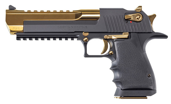Magnum Research Desert Eagle Mark XIX, 44 Magnum, 6" Barrel, 8 Rds, Black/Titanium Gold - 761226089896 
