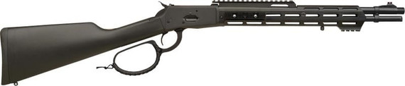 Gforce Arms Huckleberry Tactical, Leather-Wrapped Large Loop Lever, .44 Magnum, 16.50" Threaded Barrel, 8 Rds, Black Cerakote 