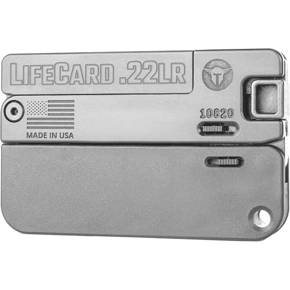 Trailblazer Firearms LifeCard .22LR, Sniper Grey Polymer, .22 LR, 2.50" Barrel, 1 Rds, Black 