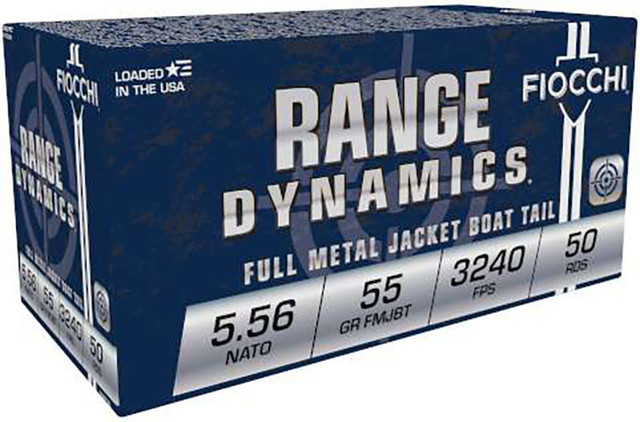 Fiocchi Range Dynamics, 5.56 NATO, 55 Grain, 50 Rds - 762344712062 