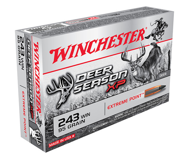 Winchester Deer Season XP, 243 WIN, 95 Grain, Extreme Point, 20 Rounds
