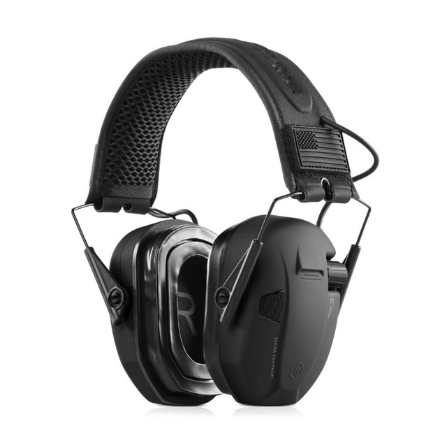 Savior Equipment Apollo Ear Muffs, Electronic Sound Suppressor, Obsidian Black Finish - 812066035250