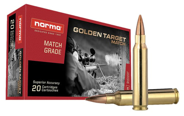 Norma Golden Target Match Ammunition, .223 Remington, 69 GR, 20 RDs - 7393923325439 
