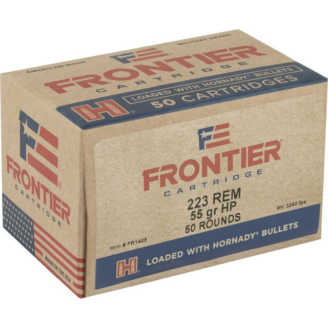 Frontier 223 Remington, 55GR Match Hollow Point Rifle Ammo, 50 Rounds