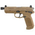 FN FNX-45 Tactical, Universal Optic Cut, .45 ACP, 5.30" Threaded Barrel, 15 Rds, Flat Dark Earth 