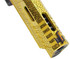 Tee Gun Vault Taran Tactical Innovations JW3 Combat Master Optic Ready 2011 w/ Trijicon SRO 2.50 MOA, 9MM, 5.40" Ported Bull Barrel, 20 RDs, RMR Optic Cut, LiteSpeed FCG, Combat Master Slide Cuts, TTI Phantom Grip, Gold 