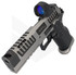 Jacob Grey Nox 9 Gentleman Series w/ Trijicon SRO 2.5 MOA Green Dot, 9MM, 5.00" Barrel, 18 RDs, V6 Ported & Compensated, 2.5 lb CRT Trigger, Tuxedo Silver / Black 