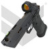 Taran Tactical Innovations JW4 Pit Viper, w/ Trijicon SRO, 9MM, 5.00" Compensated Barrel, 20 Rds, Black/Polished Steel 