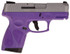 Taurus G2S, 9MM, 3.25" Barrel, 7 Rds, Stainless/Dark Purple - 725327617723 
