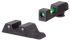 Trijicon 601104 DI Night Sight Set, Green/Tritium/Fiber Optic Front Sight, Green Tritium Black Outline Rear Sight, Glock 20/21 Large Frame - 719307215221 
