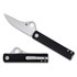 Spyderco Essenza, 3.19" N690Co Blade, Black Aluminum Handle, Satin Finish - 716104000692 
