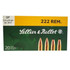 Sellier & Bellot Rifle Ammunition, .222 REM, 50 gr SP, 20 Rounds - 8590690330126 