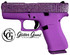 GLOCK 43X, 9MM, 3.41" Barrel, 10 Rds, Lux Purple Glitter - 151550026646 