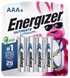 Energizer L92SBP4H3 AAA Ultimate Lithium, 1.5V, Qty (4) Single Pack 
