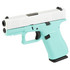 Glock 43X, 9MM, 3.41" Barrel, 10 Rds, Robin's Egg Blue, White - 810100237318 