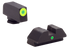 AmeriGlo GL305 i-Dot Sight Set for Glock, Green Tritium LumiGreen Outline Front Sight, Green Tritium Rear Sight - 644406909279 