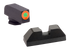 AmeriGlo GL436 Protector Sight Set for Glock, Green Tritium Orange Outline Front Sight, Black Serrated Rear Sight - 644406908807 