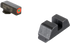 AmeriGlo GL433 Protector Sight Set, Green Tritium Orange Outline Front, Black Serrated Rear, For Glock - 644406903246 
