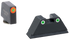 AmeriGlo GL331 Optic Compatible Sight Set for Glock, XL Tall, Green Tritium Orange Outline Front Sight, Green Tritium White Outline Rear Sight 