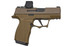Shark Coast Customs P365X Sharktooth Hybrid FDE, 9MM, 3.1" Barrel, 12 Rds, Optic Ready, Includes SIG Sauer Romeo-X Compact Red Dot - 810105514674 